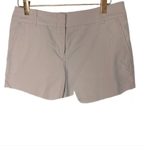 J. Crew White Bermuda Shorts Tailored Cotton Blend